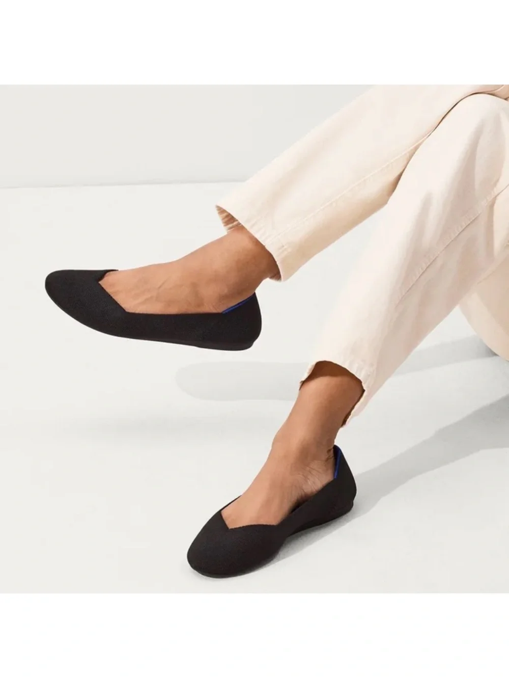 Rothy’s The Flat Round Toe Black Women Size 10